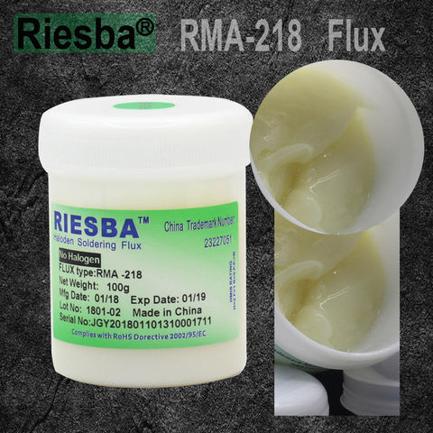 RIESBA – pâte à souder RMA-218 bga 100g pour remballage SMT ► Photo 1/3