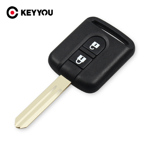 KEYYOU-coque de remplacement pour clé télécommande de voiture, à 2 boutons à entrée sans clé, pour Qashqai, Nissan Micra, Navara, Almera, Note ► Photo 1/5
