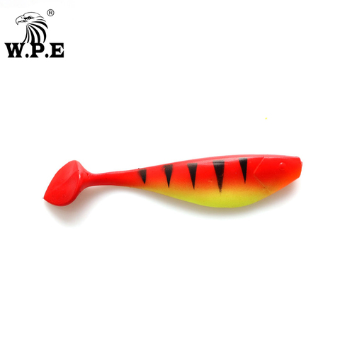 W.P.E-leurre souple en Silicone avec tête plombée avec queue en T, appât de type wobbler idéal pour la pêche à la carpe, 12cm, 18.4g, 5 unités par paquet ► Photo 1/6