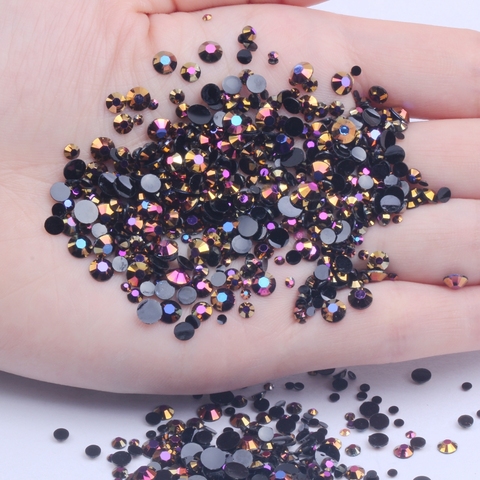 Clou strass 1000 pièces 2mm résine strass Flatback rond colle sur Non Hotfix pierres Appliques pour artisanat bricolage Nail Art ► Photo 1/6