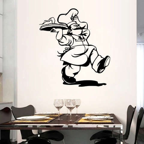 Autocollant mural de Chef de mode citation autocollants muraux pour cuisine salle décor cuisinière Frase papier peint ► Photo 1/6