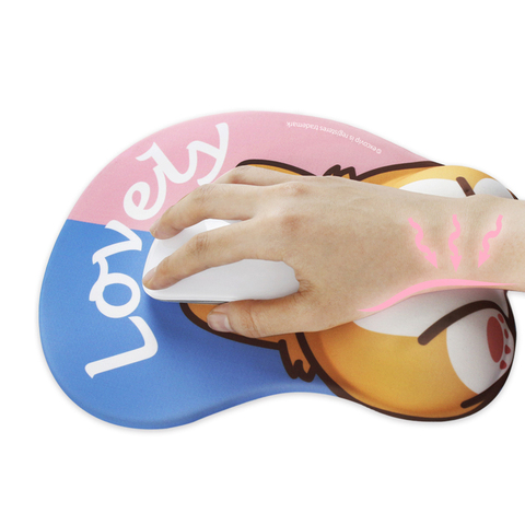 Tapis de souris ergonomique en Gel de silicone pour fille, mignon, Corgi, 3D, avec Support de poignet, cadeau idéal ► Photo 1/6