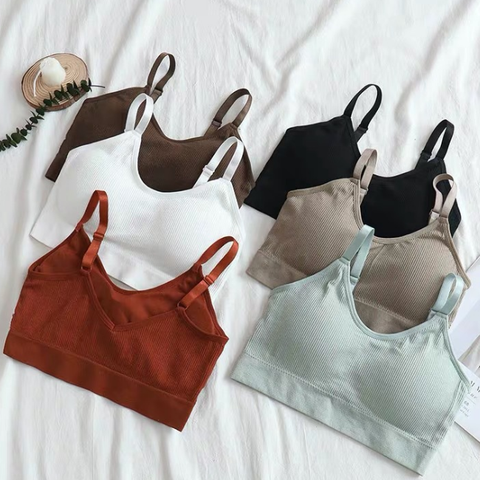 Sous-vêtements de sport pour femmes, lingerie sans anneau en acier, soutien-gorge tubulaire enveloppé de poitrine, beauté du dos section fine ► Photo 1/6