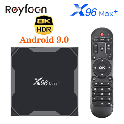 Boîtier Smart TV X96 MAX Plus, Android 9.0, Amlogic S905X3 Quad Core, 2 go/16 go/64 go/32 go/8K, avec Wifi 1000M et Youtube ► Photo 1/6