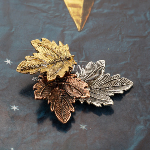 Broche Vintage feuille d'érable pour femmes, charmante broche, col féminin, épingle en métal, bijoux à la mode, cadeaux de noël, décoration ► Photo 1/5