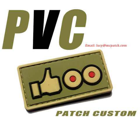 Logo personnalisé PVC patchs vêtements fer sur patchs crochet et boucle soldat police 2D 3D caoutchouc patchs pas cher Applique pour veste bricolage ► Photo 1/2