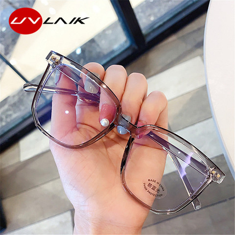 UVLAIK – lunettes Anti-lumière bleue pour homme et femme, monture transparente, Vintage, pour ordinateur, 2022 ► Photo 1/6