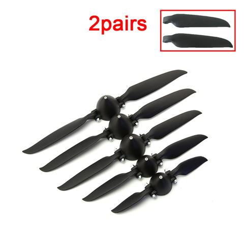 2 paires d'hélices pliantes 6x4, 7x3, 8x6, 9x5, 10x6, 11x6, pales à pales, accessoires à ailes fixes avec trou de 3MM pour planeur d'avion RC, pièces de bricolage ► Photo 1/6