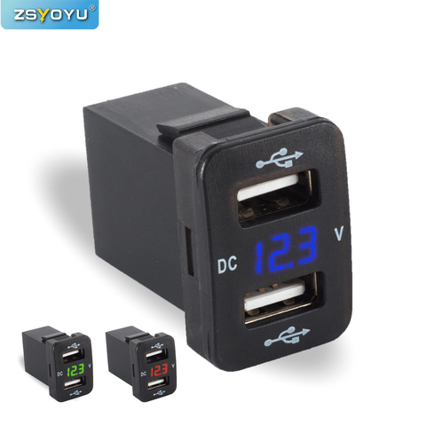 Chargeur de voiture rapide 12V, 2.1 + 2,1a, prise USB pour Smartphone, avec LED, adaptateur USB pour Toyota Honda ► Photo 1/6