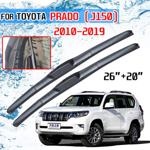 Lame d'essuie-glace avant pour voiture, accessoires pour Toyota Prado J150 150 2010 2011 2012 2013 2014 2015 2016 2017 2022 ► Photo 1/6