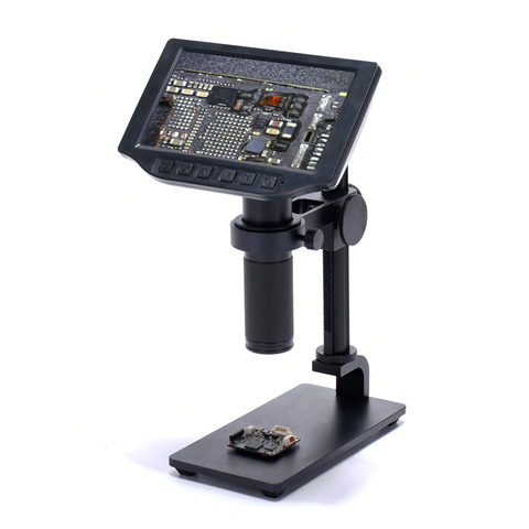 Microscope numérique industriel avec écran de 5 pouces, caméra 16MP 4K 1080P 60FPS HDMI USB WIFI, objectif 150X c-mount avec capteur SONY ► Photo 1/6