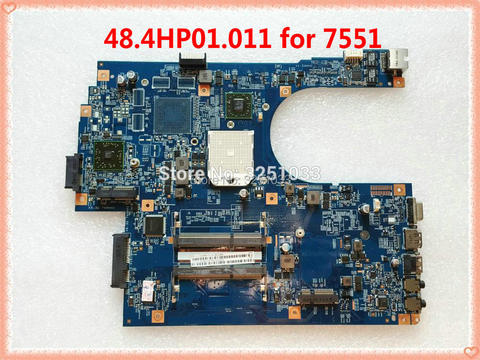 48.4HP01.011 pour Acer Aspire 7551 7551G carte mère Pour Ordinateur Portable 7551-7422 7551-3749 JE70-DN MO 09929-1 MBBKM01001 MB.BKM01.001 NV73A ► Photo 1/3