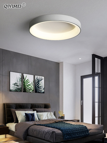 Lampe ronde d'intérieur, gris, plafond moderne à LEDs lumières, lumière à intensité réglable, carré, idéal pour un salon, une chambre à coucher ou une salle à manger ► Photo 1/6