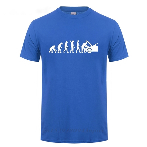 Cadeau fête des pères cadeau d'anniversaire drôle pour papa mari petit ami hommes Evolution Auto mécaniker voiture coton T-shirt ► Photo 1/6