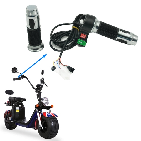 Citycoco – Poignée d'accélérateur universelle avec klaxon,pour scooter  électrique chinois Halei, 60 V, instrument LCD, compteur de vitesse, -  Historique des prix et avis