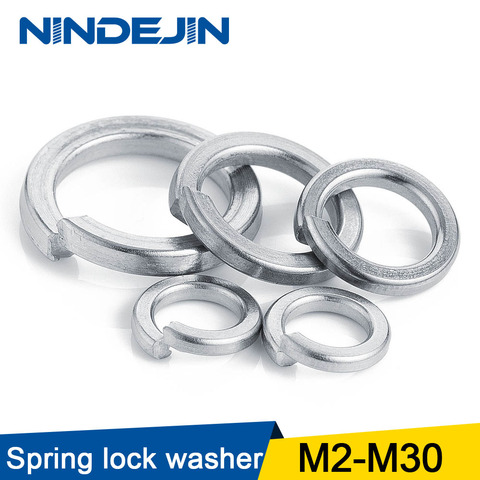 NINDEJIN-rondelle de verrouillage à ressort en acier inoxydable 1/10/50pcs, rondelle de verrouillage m2 m2.5 m3 m4 m5 m6 m8 m10 m12 m14 m16 m18 m20 m22 m24 m30 ► Photo 1/6