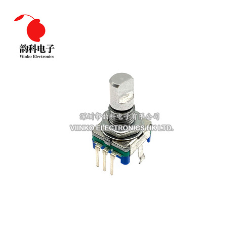 Encodeur rotatif demi-axe, longueur de la poignée 15mm, commutateur de code, potentiomètre numérique EC11 avec interrupteur 5 broches, 5 pièces ► Photo 1/1