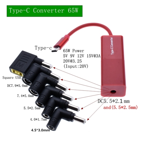 Adaptateur de chargeur cc pour Lenovo | Connecteur d'alimentation d'ordinateur portable, adaptateur de chargeur cc pour Hp Asus 7.4*5.0, adaptateur femelle à 7.9mm ► Photo 1/6