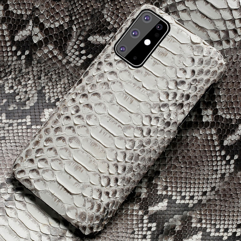 Véritable Python En Cuir Étui de Téléphone pour Samsung galaxy S20 Ultra S21 S10 S9 Plus a50 a51 A71 M51 M31 A31 Note 20 10 9 8 Serpent ► Photo 1/6