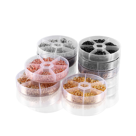 Kit de bijoux pour fabrication de bijoux, 970 pièces/ensemble, Bronze doré, ouvert, anneaux fendus, accessoires pour fabrication bijoux à bricoler soi-même ► Photo 1/6