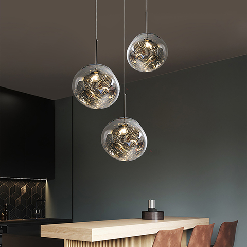 Lampe suspendue en lave fondue au design nordique moderne et créatif, luminaire décoratif d'intérieur, idéal pour une salle à manger, un Loft, un Bar, un salon ou une chambre à coucher ► Photo 1/6