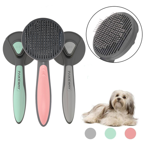 Peigne d'épilation pour chien, peigne de toilettage pour chat, chiot, brosse de bain, outil de désherbage, peigne pour chiens, lapin, nettoyage, tondeuse à cheveux, fournitures ► Photo 1/6