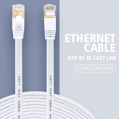 Câble réseau Ethernet Cat7 câble Lan UTP RJ 45 câble réseau Rj45 cordon de raccordement/15m/20m/30m pour routeur câble Ethernet pour ordinateur portable ► Photo 1/6