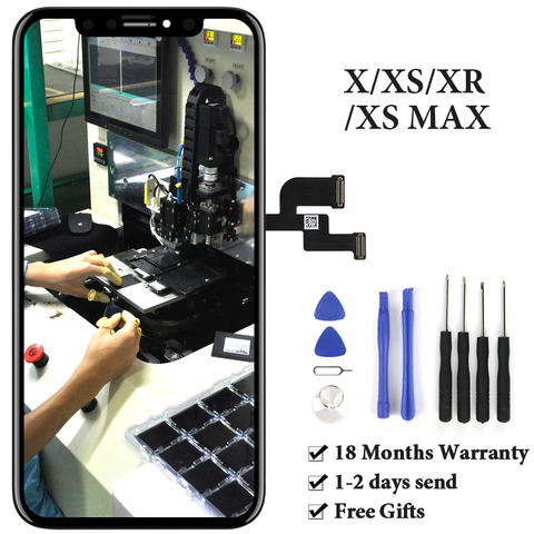 Pour iPhone X LCD XS Écran Tactile Sans Pixel Mort OLED OEM Assemblage De Panneau Pour iPhone XS Max XR Remplacement D'AFFICHAGE D'affichage À CRISTAUX LIQUIDES De Pièce de rechange ► Photo 1/6