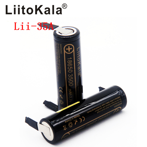 2022 nouveau LiitoKala Lii-35A 3.7V 3500mAh 10A décharge Batteries rechargeables 18650 batterie/aéronef sans pilote (UAV) ► Photo 1/5