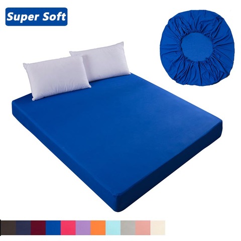 Drap-housse 2022 super doux avec bande élastique, protège-matelas, couvre-lit Double, taille King, 160x200, 150x200 ► Photo 1/6