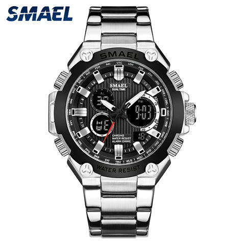 Montres à Quartz hommes marque de luxe SMAEL montre hommes mécanique hommes automatique armée Watches1363 étanche calendrier montre-bracelet à Quartz ► Photo 1/6