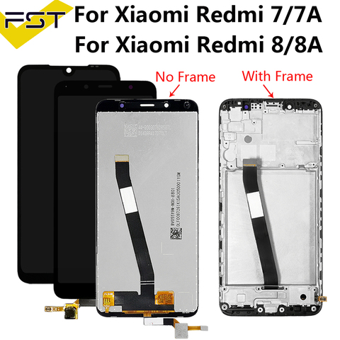 Pour Xiaomi Redmi 7 Redmi 7A Redmi 8 Redmi 8A écran LCD avec capteur de numériseur d'écran tactile avec cadre avec Kits ► Photo 1/4