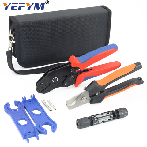 YEFYM – ensemble d'outils photovoltaïques, Kits d'outils de sertissage, kit d'outils solaires avec pince à sertir, pour connecteurs de 2.5 à 6, 0 mm2 ► Photo 1/6