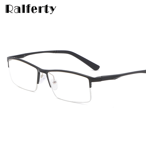 Ralferty-lunettes à demi-cadres pour hommes | Lunettes en aluminium et en magnésium, ultra-légères, lunettes pour ordinateur NO Diopter, Z606, 2022 ► Photo 1/6