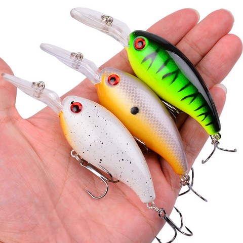 Leurre méné artificiel Crankbait, Wobbler, appât artificiel idéal pour la pêche au bar, au brochet ou à la traine, 14g, 10cm, 1 unité ► Photo 1/6