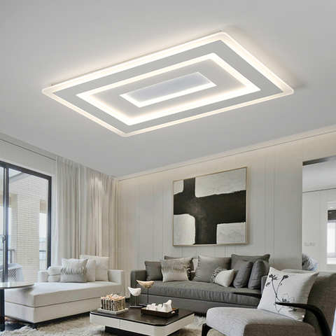 Lumières de plafond moderne à LEDs montées en Surface pour la chambre à coucher de salon ► Photo 1/6