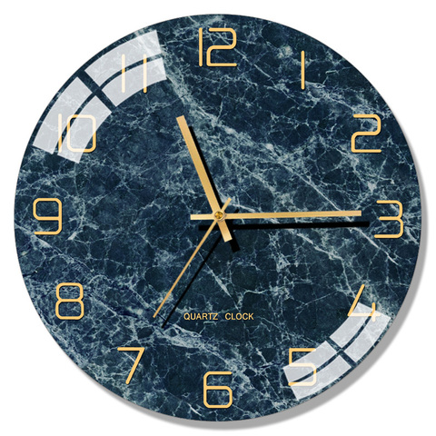 Horloge murale en verre, style nordique moderne, horloge silencieuse, style cuisine, décoration d'intérieur pour salon, cadeau, FZ729 ► Photo 1/6