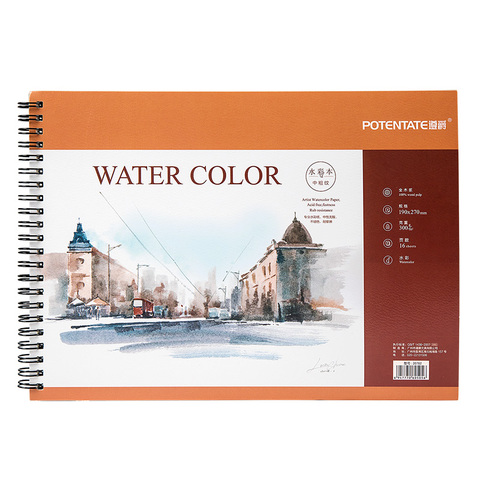 POTENTATE 16K 16 feuilles 300g artiste aquarelle papier croquis livre pour peinture à l'huile dessin journal créatif cahier cadeau ► Photo 1/6