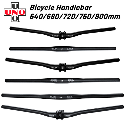 UNO-guidon de vélo vtt en Alu, 31.8/640/680/720/760/800mm, barre de guidon plat, pièces pour bicyclette ► Photo 1/6