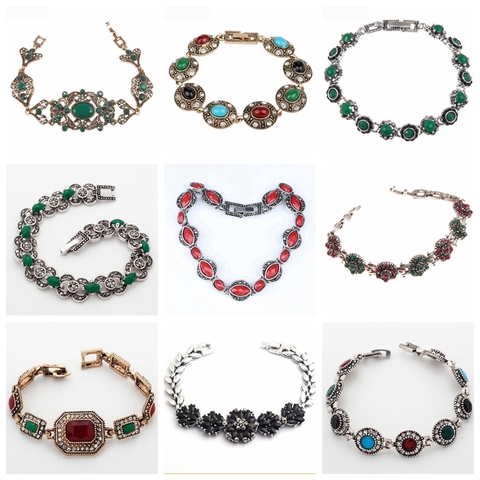 32 Style différent Tibet couleur or blanc ethnique bohême Bracelets pour femme femme Vintage Bracelets en gros ► Photo 1/6