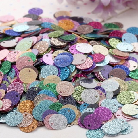 Paillettes plates et rondes en PVC, 10mm 20mm, avec poudre Flash, pour l'artisanat, 600 pièces ► Photo 1/6