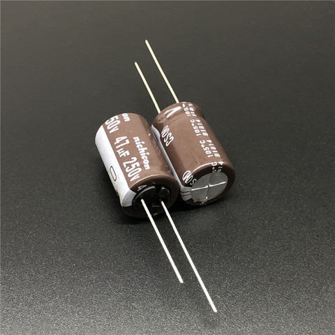 5 pièces/50pcs 47uF 250V NICHICON CS série 12.5x20mm courant d'ondulation élevé haute fiabilité 250V47uF condensateur électrolytique en aluminium ► Photo 1/2