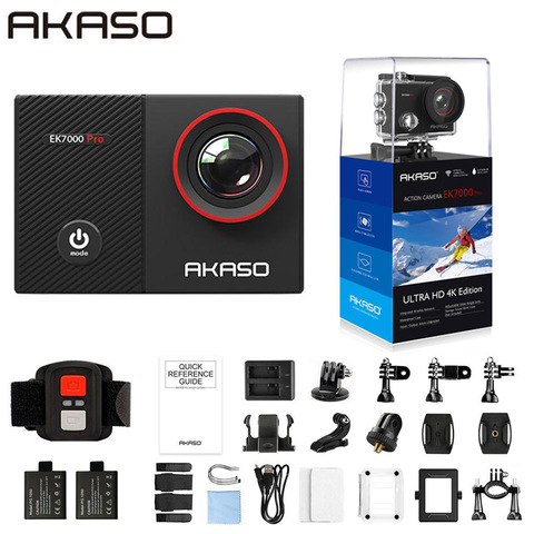 AKASO 4K caméra d'action EK7000 Pro écran tactile caméra de sport EIS Angle de vue réglable 40m caméra étanche télécommande ► Photo 1/6