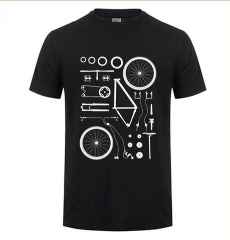 2022 drôle T-shirt imprimer vélo vtt t-shirts montagne biker explosé en pièces T-shirt groupe équipe vêtements T-shirt hommes ► Photo 1/6
