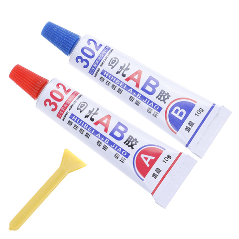 Adhésif Super AB colle 302 forte Cyanoacrylate liquide résine époxy cuir caoutchouc époxy métal verre bois papeterie magasin Kit UV ► Photo 1/6