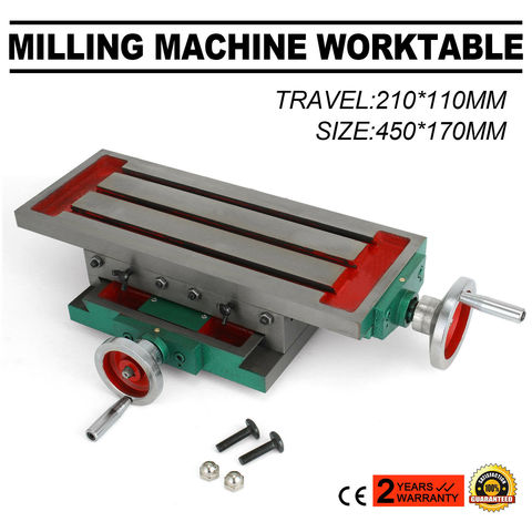 Fraiseuse de Table de travail 17.7X6.7 pouces, perceuse, fraiseuse, de travail croisé pour tous les supports de forage ► Photo 1/6