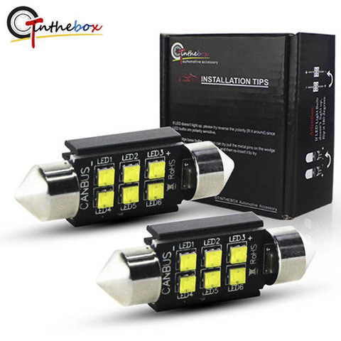 Gtinthebox-ampoules Canbus C5W LED, lumière feston avec dôme automatique, plaque d'immatriculation, ampoule intérieur de voiture, 28mm, 31mm, 36mm, 39mm, 41mm, 12v ► Photo 1/6