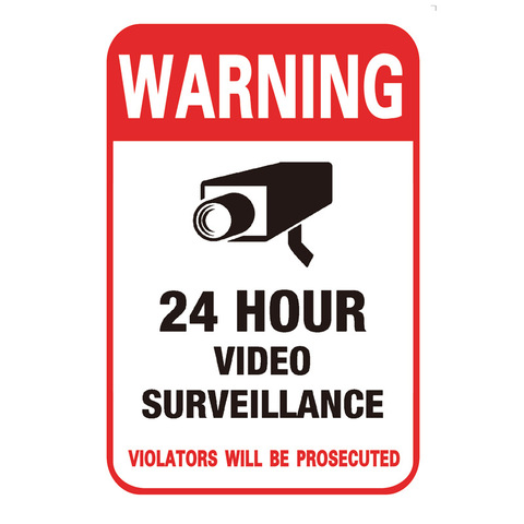 Caméra de vidéosurveillance, moniteur de vidéosurveillance Durable 24 h, système de sécurité, panneau d'avertissement, autocollants muraux auto-adhésifs ► Photo 1/3