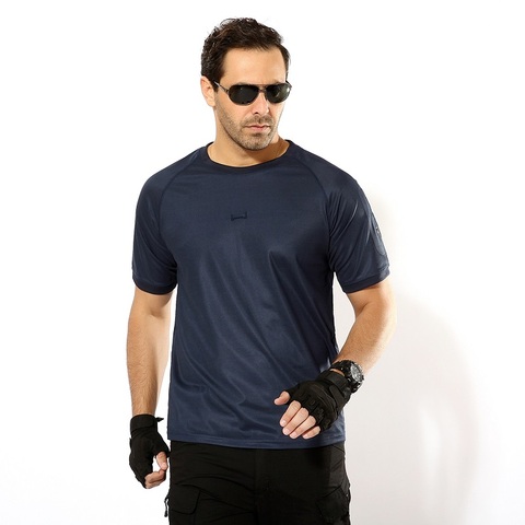 T-Shirt militaire tactique à séchage rapide pour homme, estival et respirant, style militaire Coolmax, grande taille 5XL, 2022 ► Photo 1/1