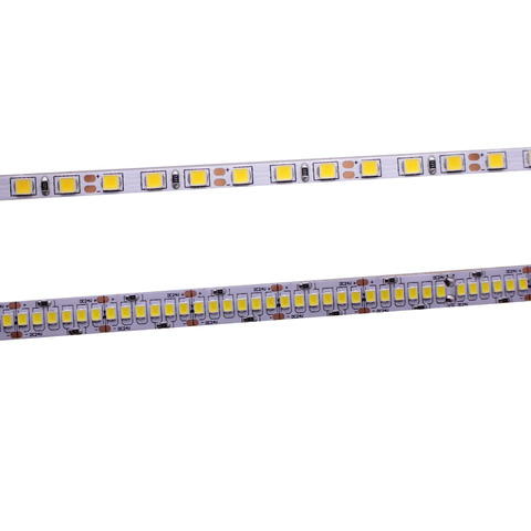 Ruban de lumière Flexible avec diode, CRI 80 + 5mm 10mm, PCB 12V 24V LED, 2835, 120, LED s, 240LED s/m, 4000K, 6000K, blanc chaleureux, blanc chaud, 5M ► Photo 1/6